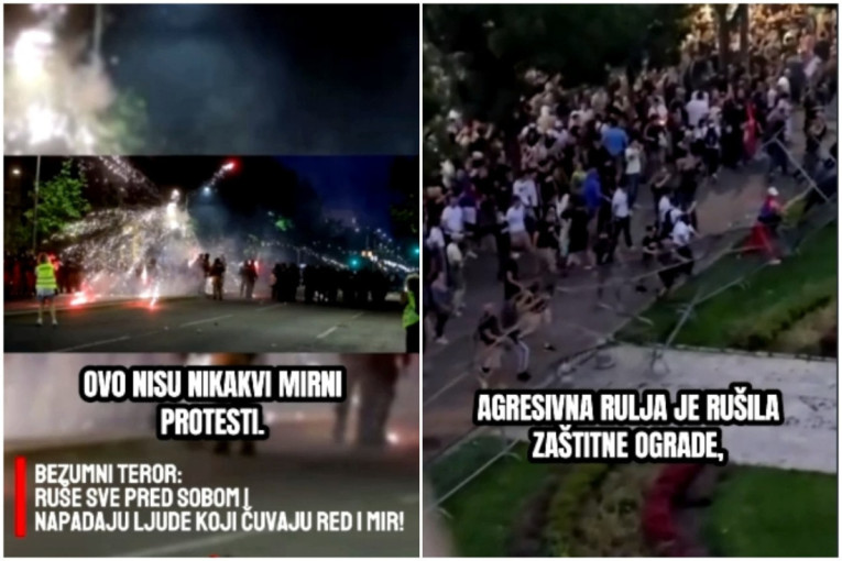 Ovo nisu mirni protesti već rušilačke falange uličara! Noć strave i blokaderskog užasa iza nas! (VIDEO)