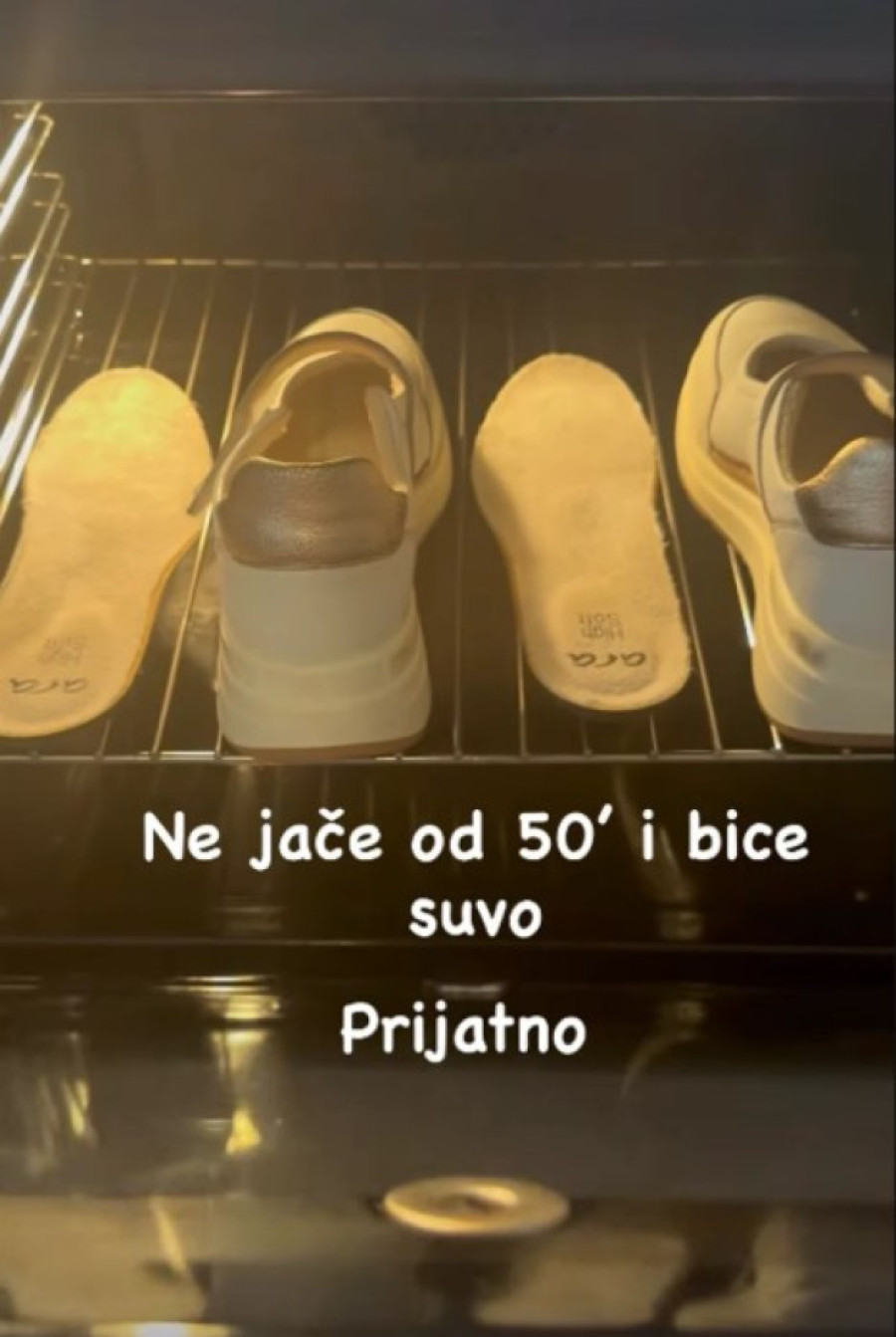 Suzana Mančić suši patike u rerni! Snimak napravio totalni haos na mrežama!