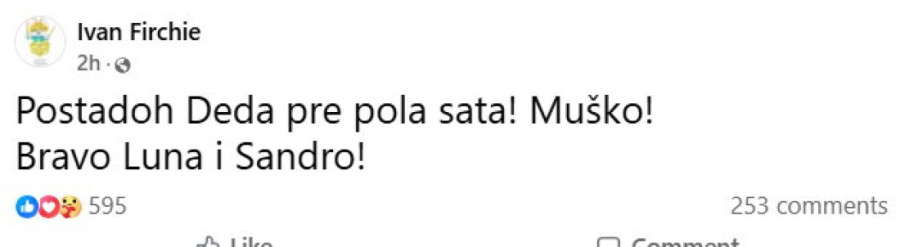 Marina Perazić i Firči dobili unuka: Porodila se njihova mlađa ćerka