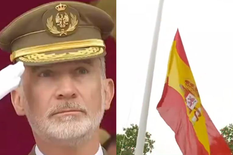 Svi pričaju o njegovoj reakciji: Zastava se otkačila usred ceremonije, španski kralj nije mogao da sakrije šok (VIDEO)