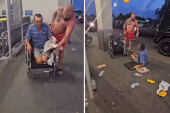 Opšta šorka! Kršan mladić se obrušio na "invalida" ispred Lidla - evo zbog čeka su se pokačili! (VIDEO)