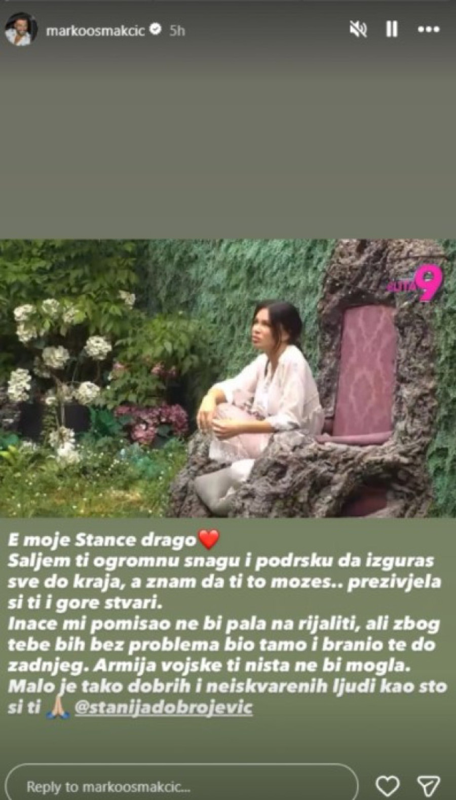 Bivši zadrugar ne krije simpatije prema Staniji: "Zbog nje bih bez problema ušao u rijaliti!"