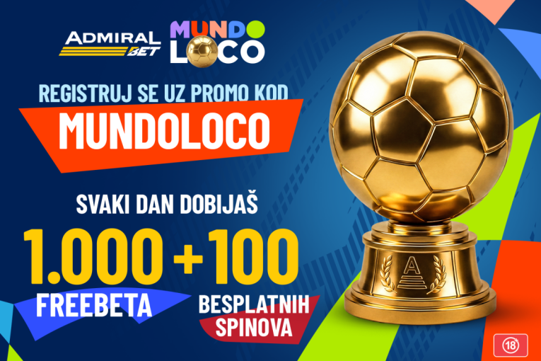 Samo u AdmiralBetu – čak 40 dana bonusa tokom Mundijala