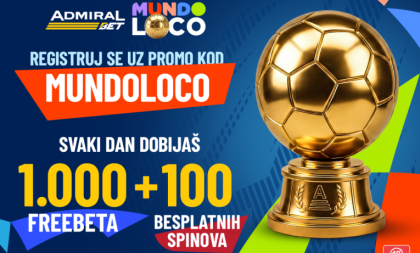 Samo u AdmiralBetu – čak 40 dana bonusa tokom Mundijala