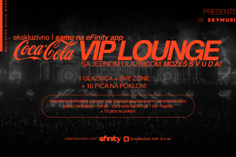 Doživi full experience na Belgrade Music Week 26 uz Coca-Cola VIP Lounge ulaznicu i 10 pića na poklon