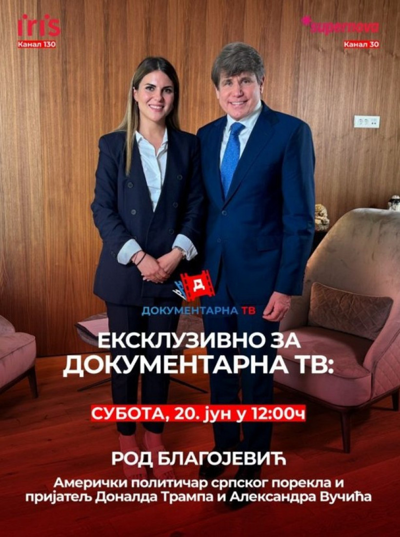 Ekskluzivno za Dokumentarnu TV: Rod Blagojević o odnosima Srbije i SAD, Trampu i budućnosti Zapadnog Balkana