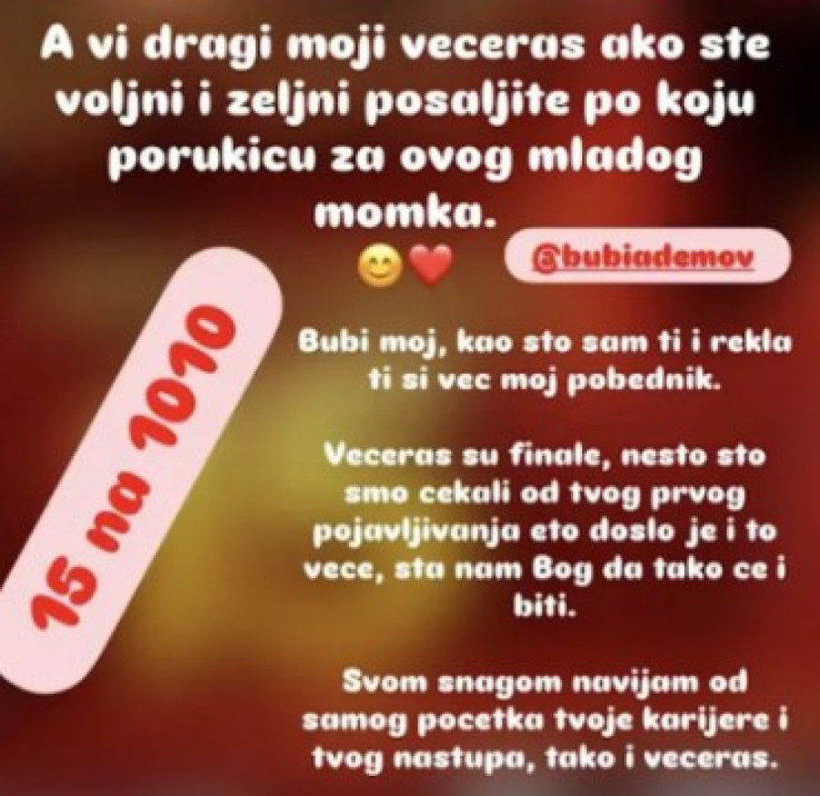 Rođeni brat Nadice Ademov u finalu Zvezda Granda: Pevačica mu se obratila emotivnim rečima