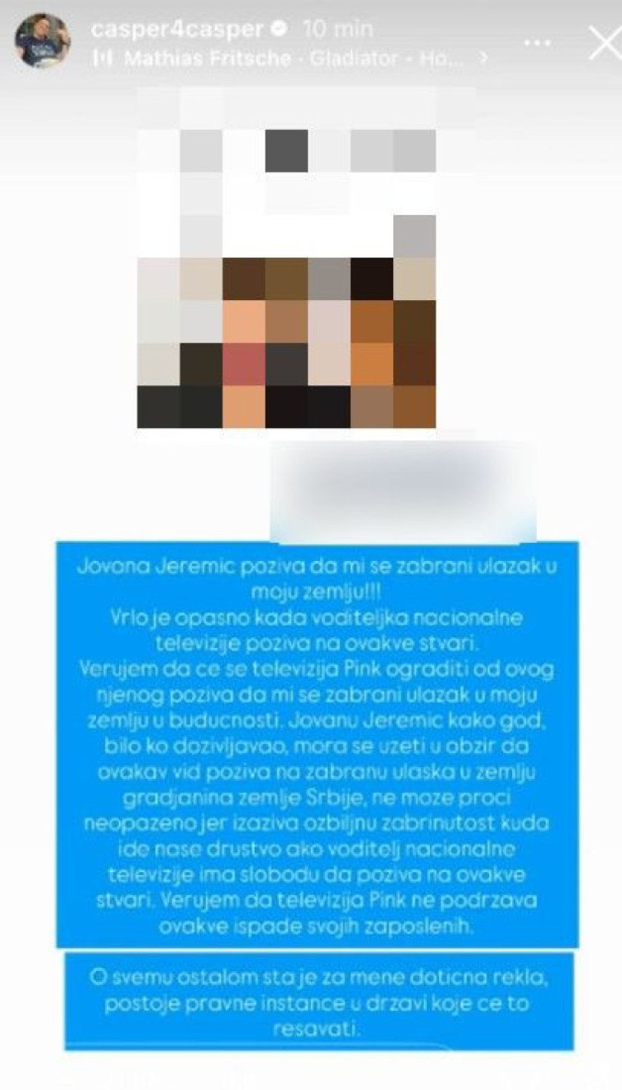 Kasper tuži Jovanu Jeremić! Pobesneo nakon njene izjave: "Verujem da Pink ne podržava ovakve ispade svojih zaposlenih!"