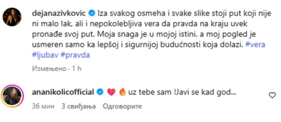 Dejani Živković nakon razvoda od biznismena Ana Nikolić poslala poruku: Moja snaga je u istini! (FOTO)