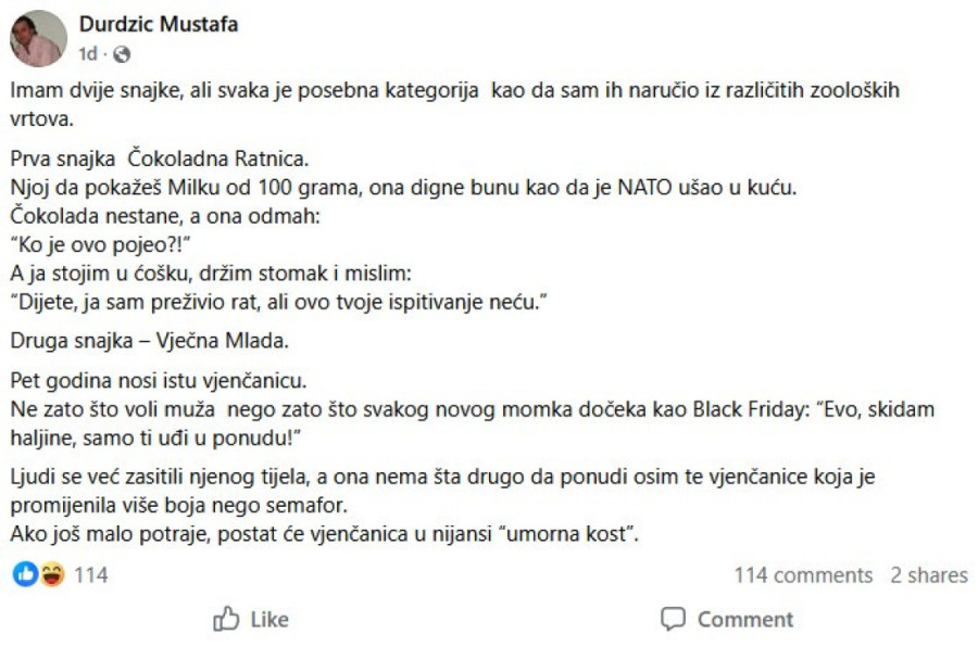 Mustafa Durdžić opleo po bivšim snajama: Kao da sam ih naručio iz različitih zooloških vrtova! (FOTO)