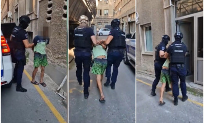 Objavljen snimak hapšenja: Osumnjičeni za bombaški napad na Novom Beogradu sa lisicama sprovedeni u MUP! (VIDEO)