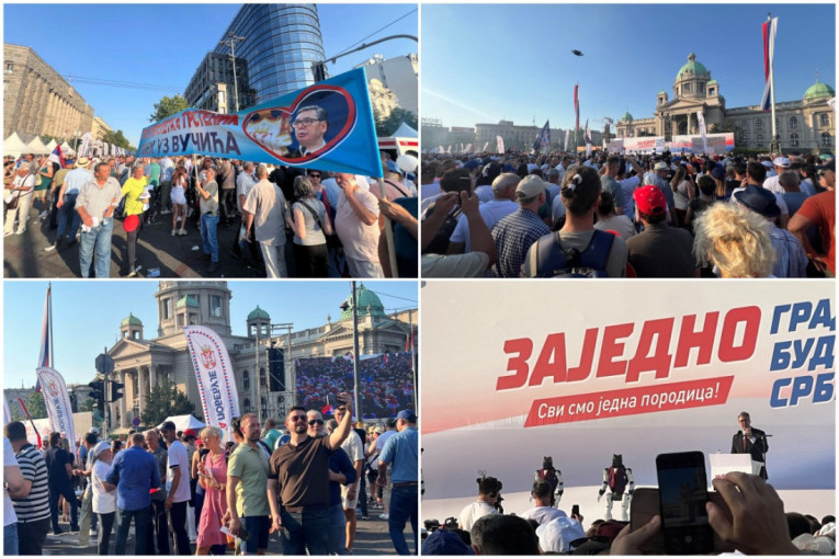 Završen skup "Srbija jedna porodica": 207.000 ljudi podržalo predsednika Vučića (FOTO/VIDEO)