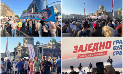 Završen skup "Srbija jedna porodica": 207.000 ljudi podržalo predsednika Vučića (FOTO/VIDEO)