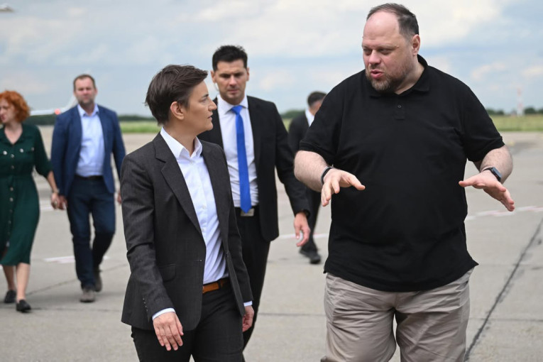Brnabić na aerodromu dočekala predsednika Vrhovne Rade Ukrajine (FOTO)