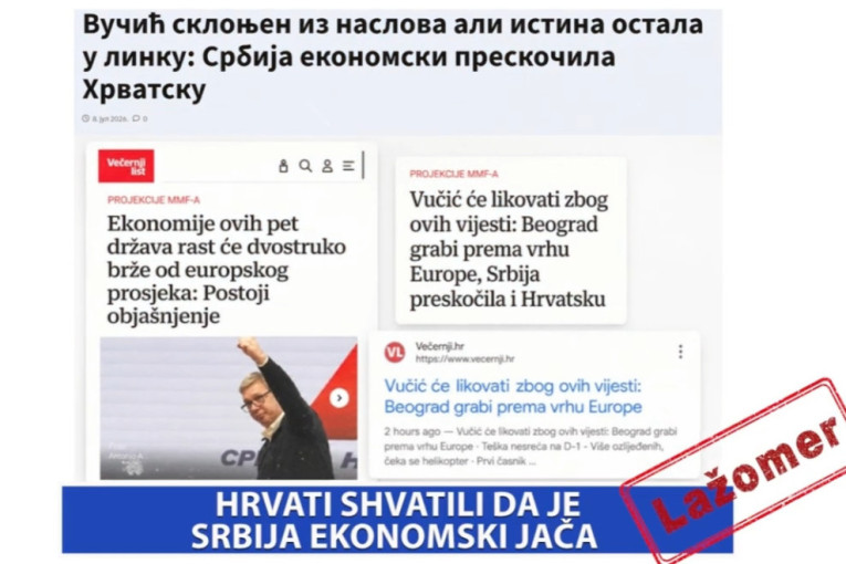 Lažomer: Hrvati shvatili da je Srbija ekonomski jača (VIDEO)