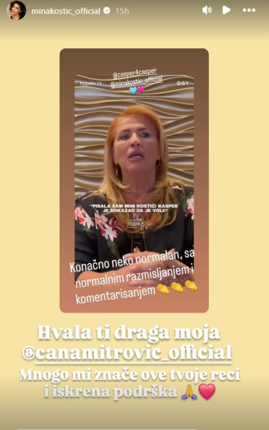Prvo oglašavanje Mine Kostić posle bolnice: Priznala da joj znači podrška u ovom trenutku