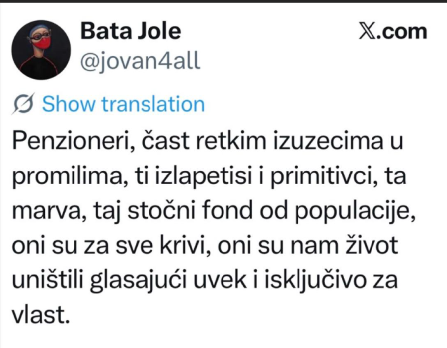 Dok Vučić povećava penzije, blokaderi penzionere nazivaju "stokom"! Posle uvreda priželjkuju da "poumiru" i traže da im se ukine pravo glasa