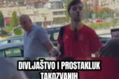 Blokader divljački napao žene na štandu SNS! (VIDEO)