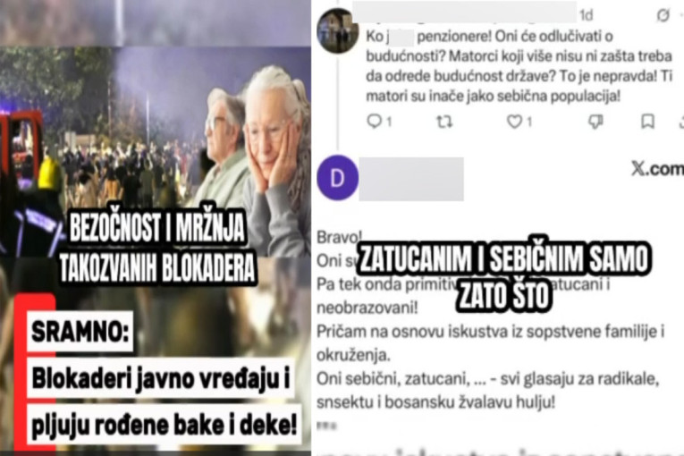 Sramota! Blokaderi vređaju rođene bake i deke: "Oni su zatucani i sebični..."  (VIDEO)