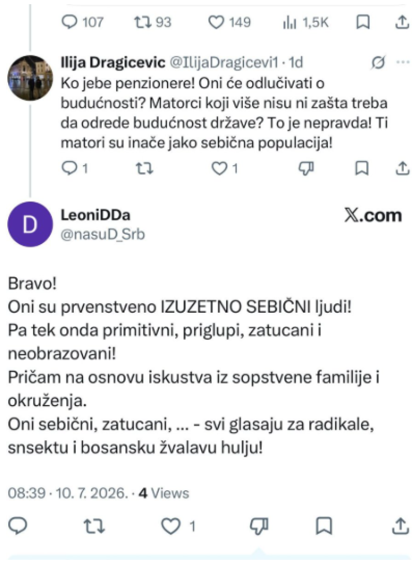 Sramota! Blokaderi vređaju rođene bake i deke: "Oni su zatucani i sebični..."  (VIDEO)