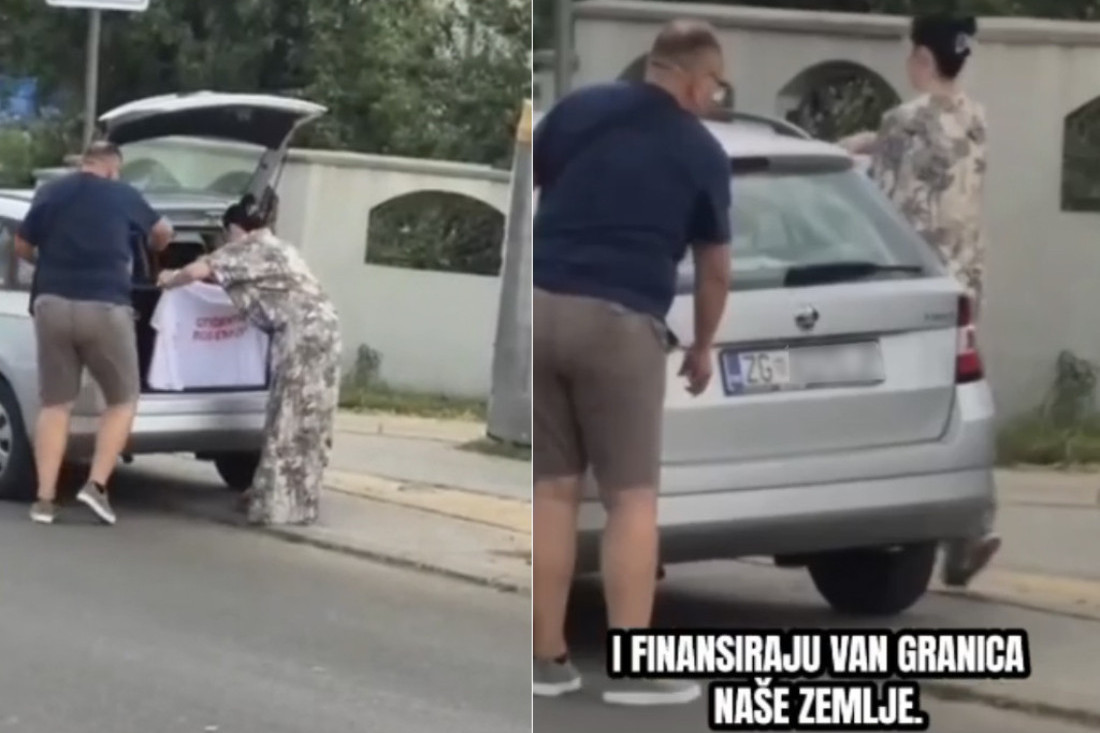 Novi snimak potvrdio tvrdnje o stranom uticaju: Snimljen automobil sa zagrebačkim tablicama i materijalom za blokadere (VIDEO)