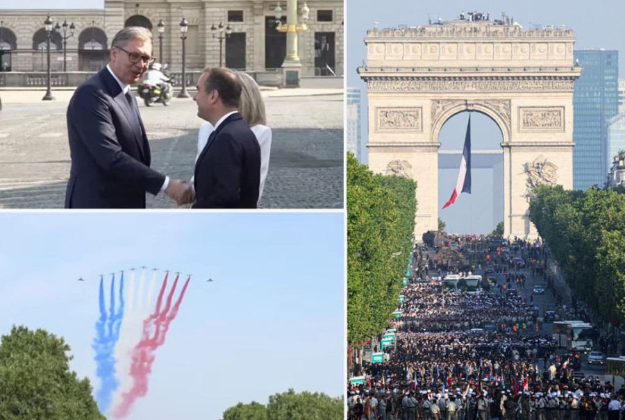 Predsednik se oglasio sa parade u Parizu: Velika je čast za Srbiju da na ovom nivou prisustvujemo obeležavanju Dana Francuske (FOTO)