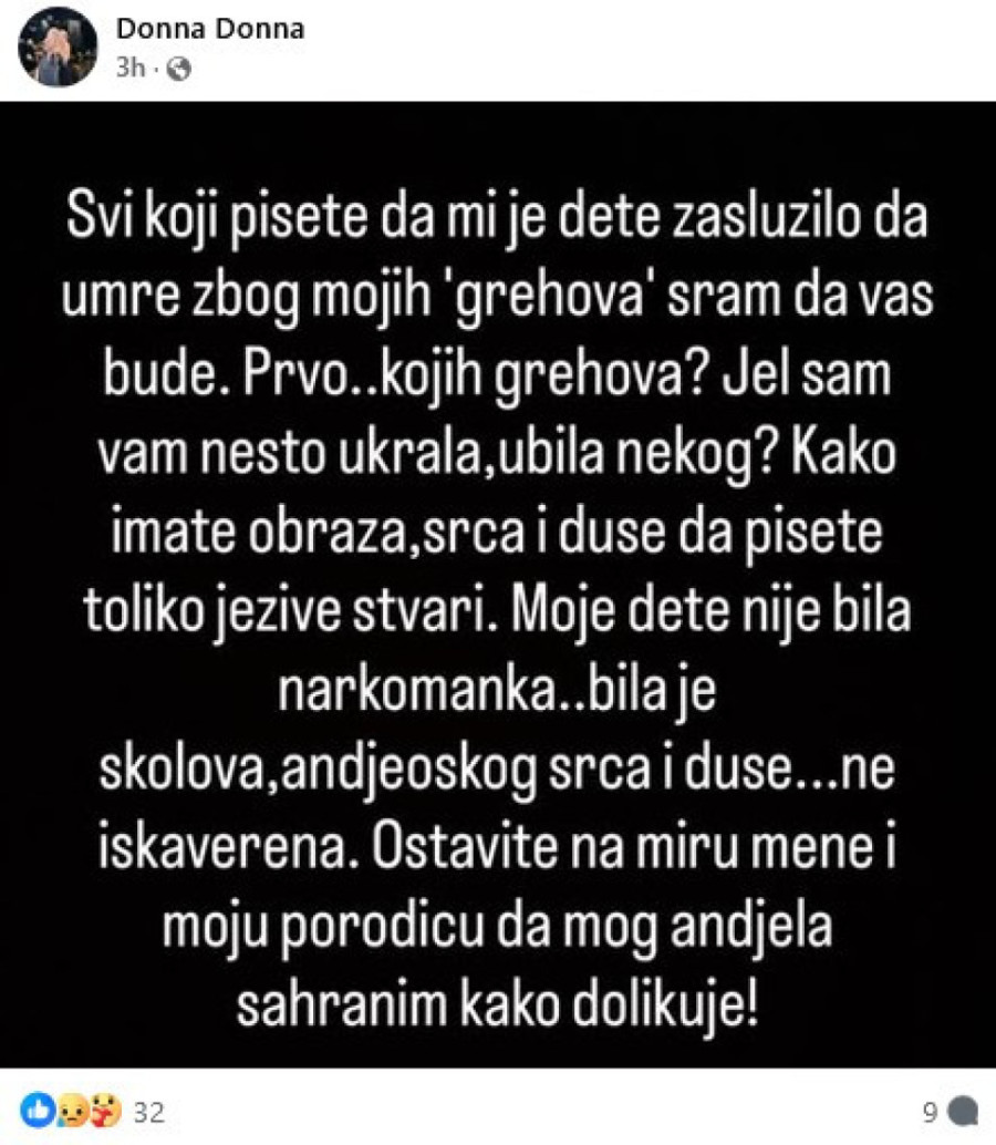 "Imate li obraza i duše?" Nevena se u trenutku najveće tuge našla na meti oprečnih komentara (FOTO)