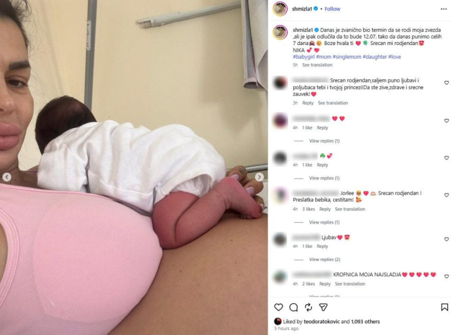 Porodila se Jovana Novakov Šmizla! Poznato i ime bebe (FOTO)