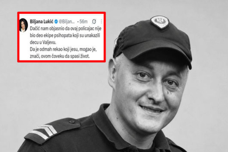 Biljana Lukić relativizuje tragediju policajca Vasilija Lalovića: Umesto osude targetiranja, napad na Dačića
