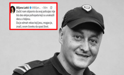Biljana Lukić relativizuje smrt policajca Vasilija Lalovića: Umesto osude targetiranja, napad na Dačića