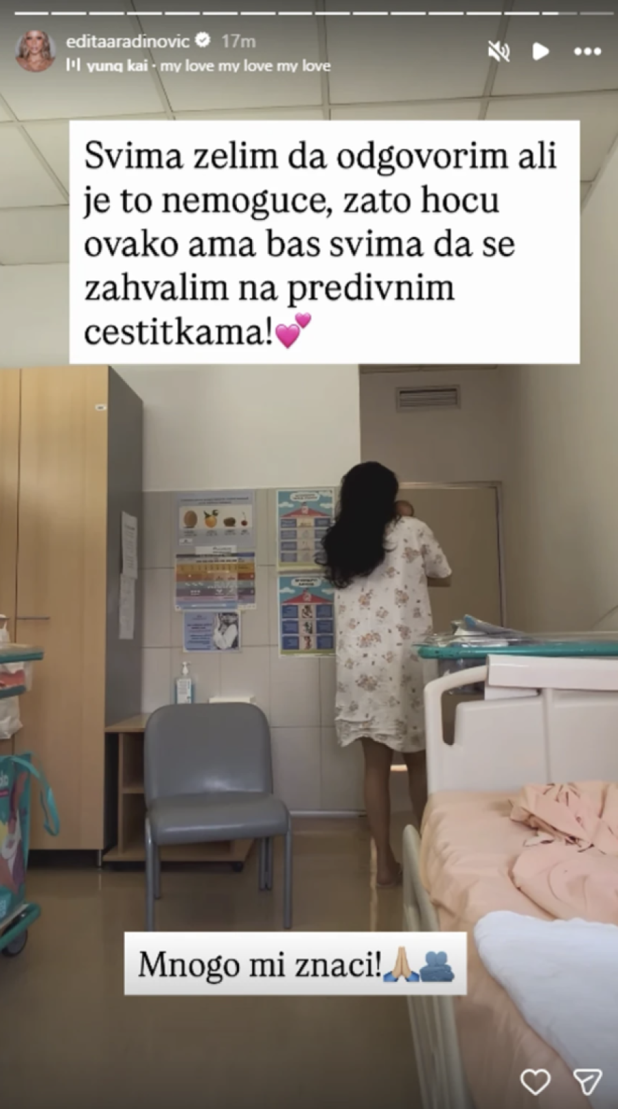 Otac njihove ćerkice posetio Editu u porodilištu: Pevačica podelila prvi zajednički trenutak (FOTO)