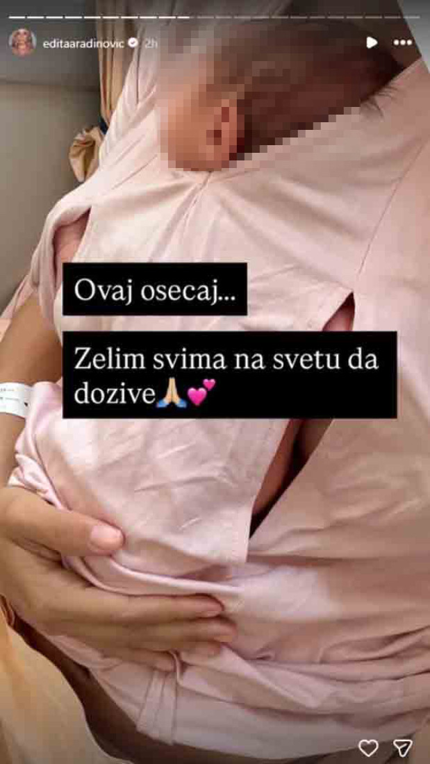 Pevačica objavila fotografije iz porodilišta: Želela sam da se porodim prirodno!
