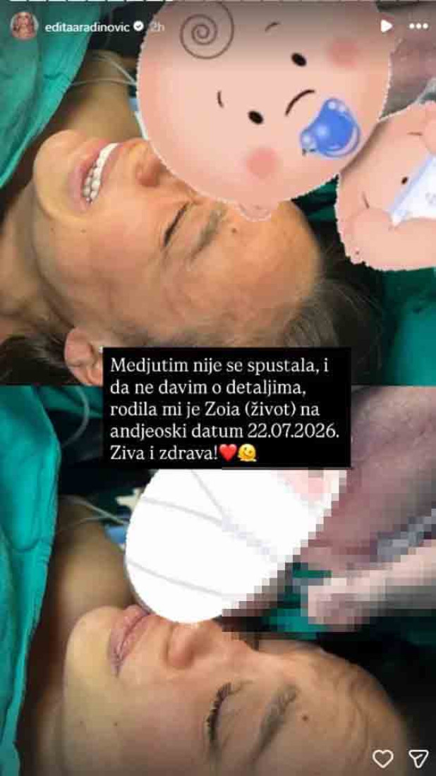 Pevačica objavila fotografije iz porodilišta: Želela sam da se porodim prirodno!