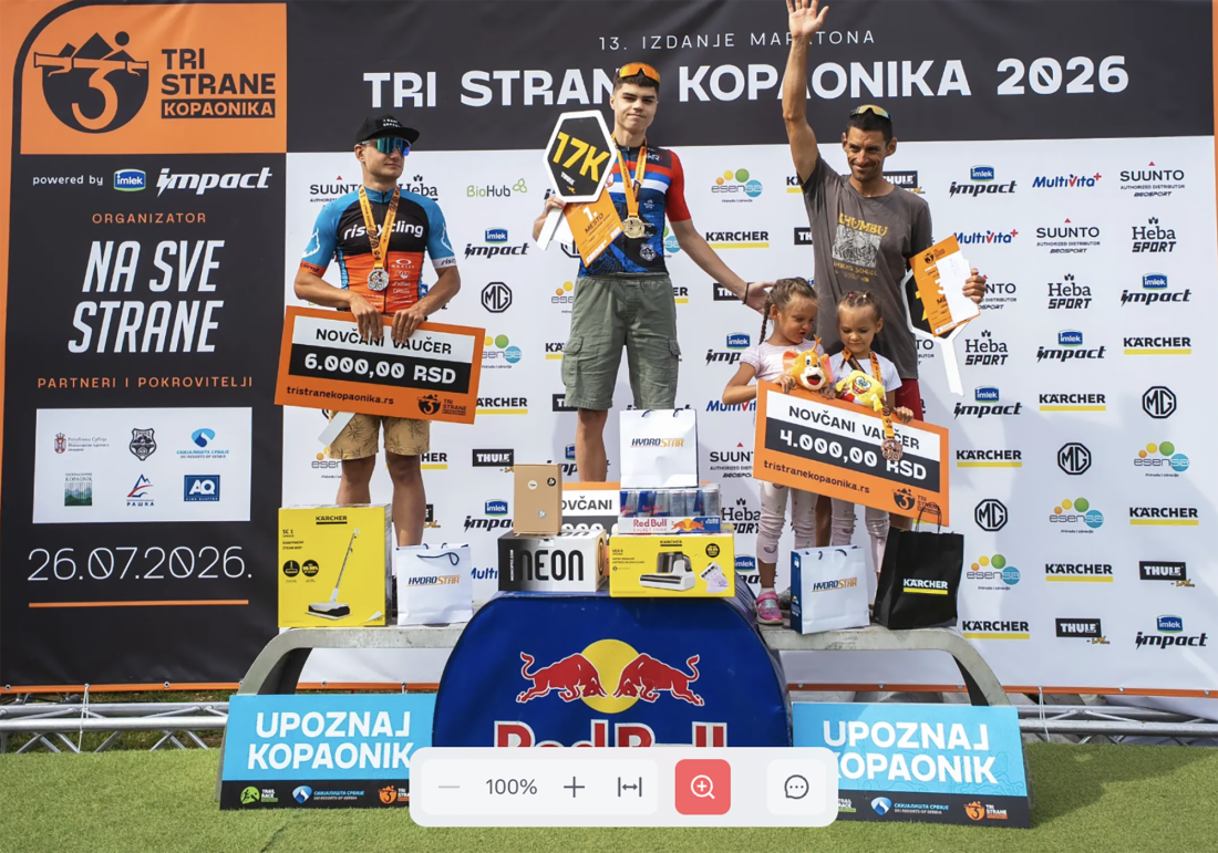 Đuro Borbelj i Victoria Keller iz PK Železničar Inđija pobednici trke 24k Trail race Kopaonik