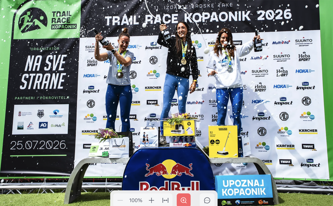 Đuro Borbelj i Victoria Keller iz PK Železničar Inđija pobednici trke 24k Trail race Kopaonik