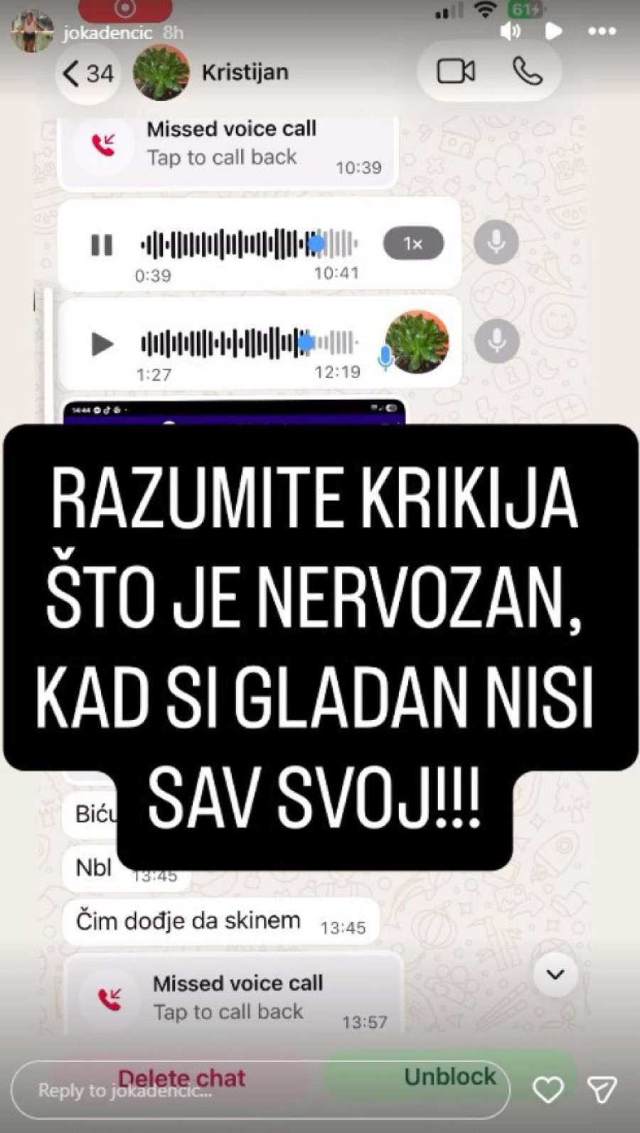 Oglasila se žena za koju Kristijan tvrdi da je delila njegove snimke iz spavaće sobe: Razumite ga!
