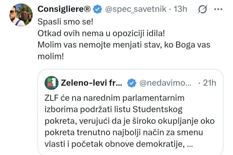 Rat među blokaderima se nastavlja: ZLF izdao PSG, ode vera za večeru? Beširi: Vrlo neprijatno!