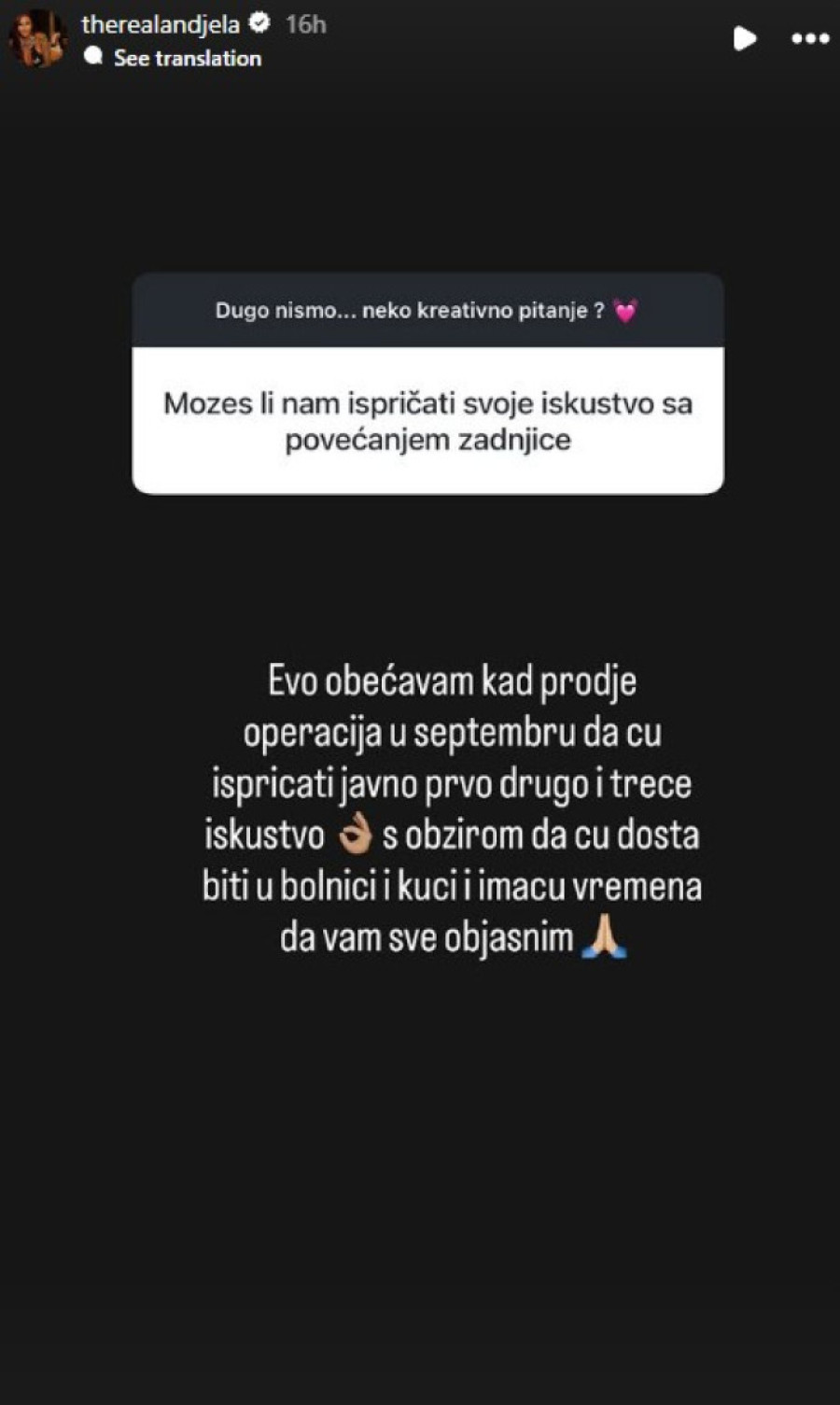 Starleta hitno zakazala još jednu operaciju: Nadam se da se neću provesti kao kad sam operisala zadnjicu!