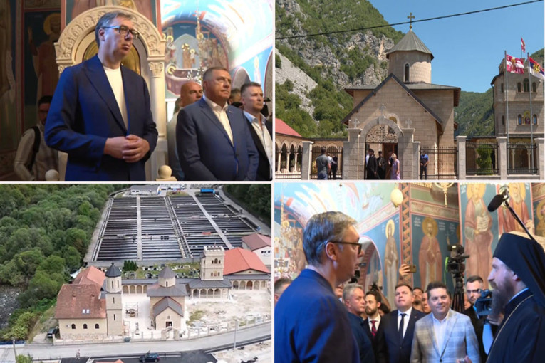 Vučić i Dodik u poseti manastiru Rmanj! Vladika Sergije poručio predsedniku: "Na ovo sveto tlo kročio je prvi među Srbima"