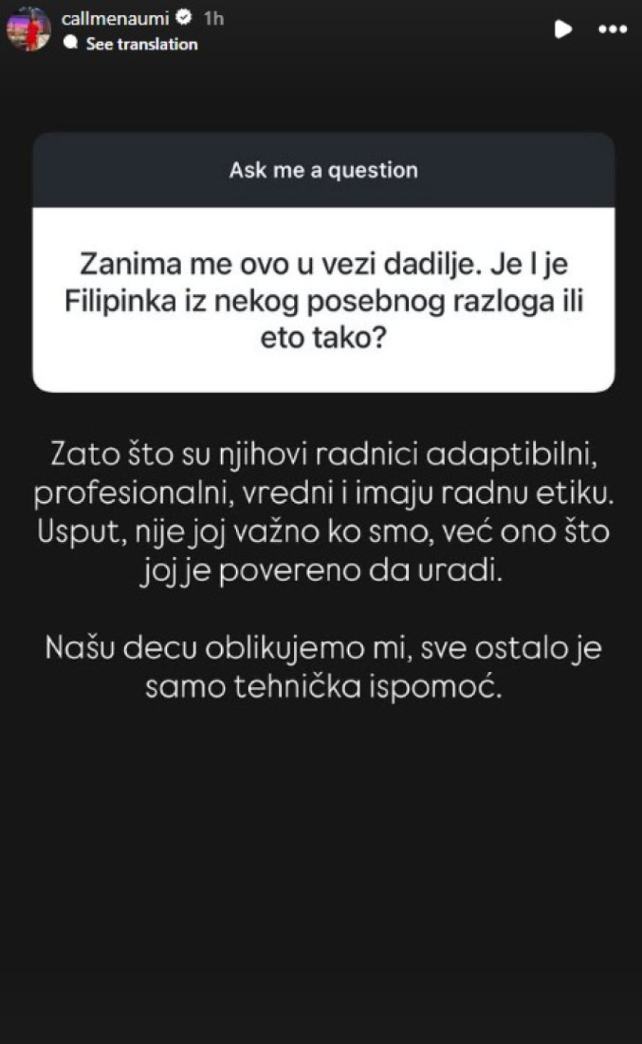 "Papirologija je zahtevna, ali..." Amidžićima ova Filipinka pomaže oko ćerke Lole! (FOTO)