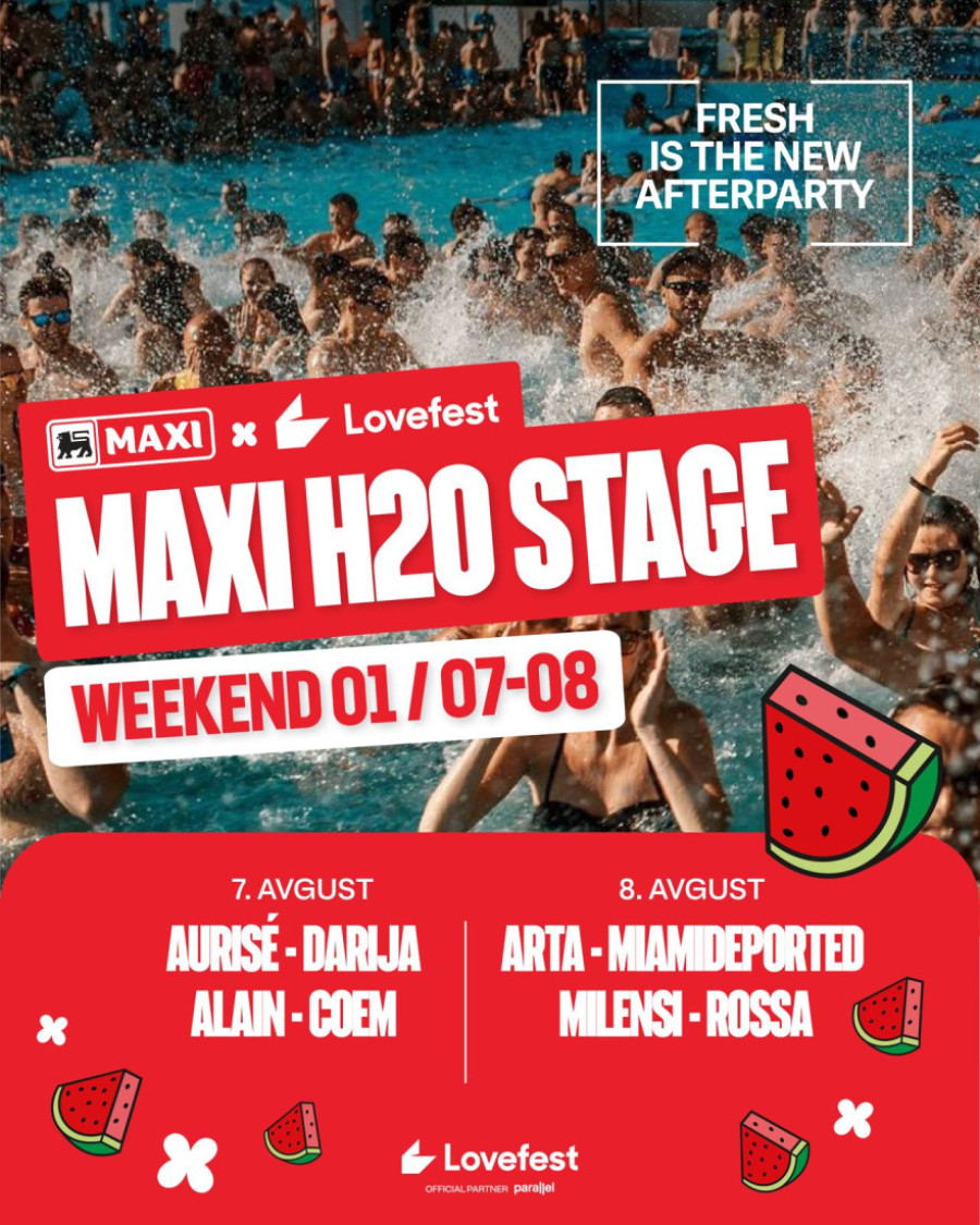 Maxi H2O Stage i ovog leta postaje centar dnevnog festivalskog provoda