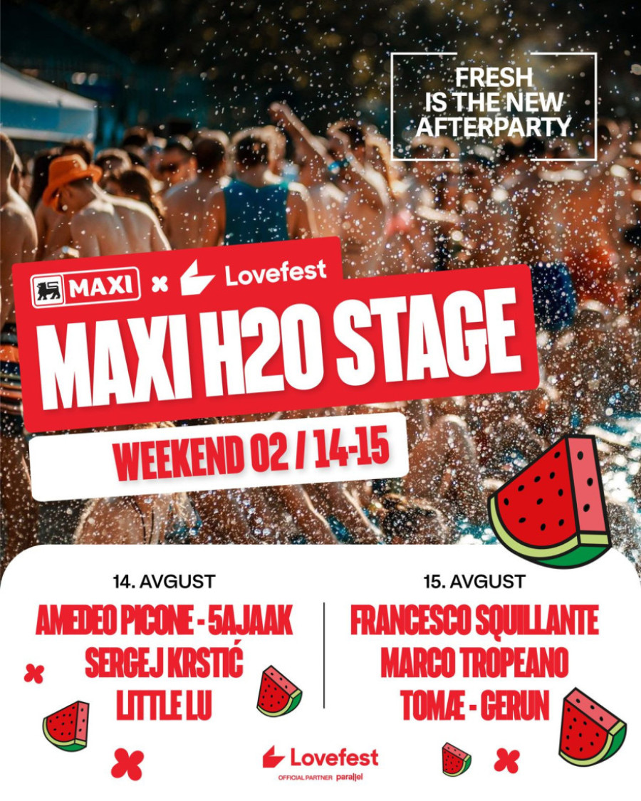 Maxi H2O Stage i ovog leta postaje centar dnevnog festivalskog provoda