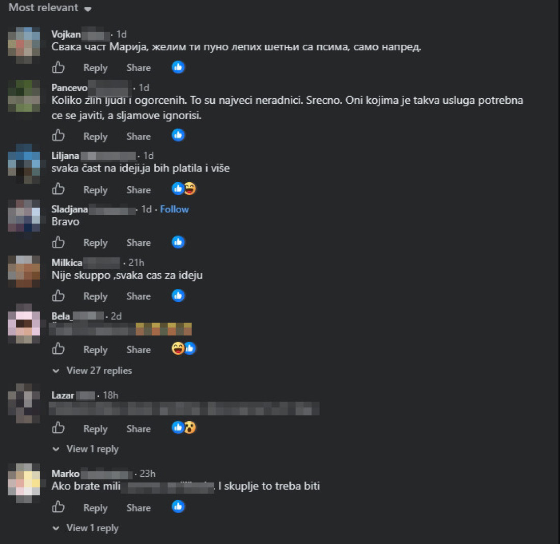 Ponudila da šeta pse za novac, pa izazvala lavinu reakcija u Fejsbuk grupi: "Ovce su za šišanje" (FOTO)