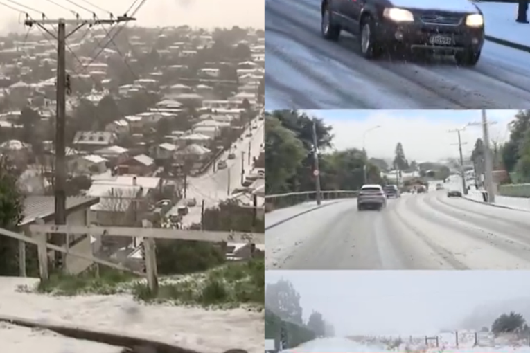 Mi se kuvamo, a kod njih pada sneg: Hladni talas doneo sneg u nekoliko gradova, skijaši odmah izašli na ulicu (VIDEO)