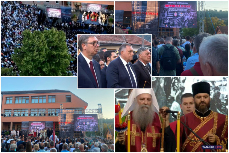 Uživo iz Mrkonjić Grada! Srbija i Republika Srpska zajedno obeležavaju Dan sećanja na žrtve "Oluje"