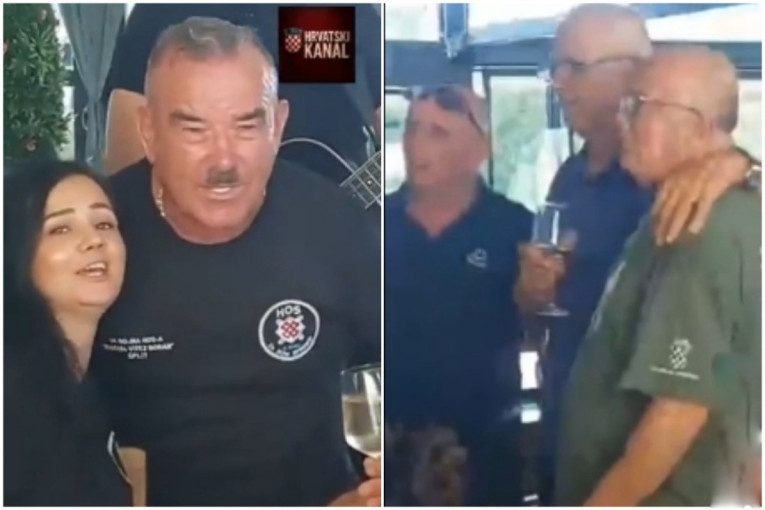 Osvanuo skandalozan snimak iz kafane u Kninu: Zločinac pevao Milanoviću ustaške pesme na uvce (VIDEO)