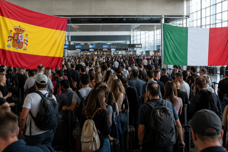 Pakao na aerodromima zbog sukoba Španije i Italije: Policija proverava putnike, formiraju se ogromni redovi