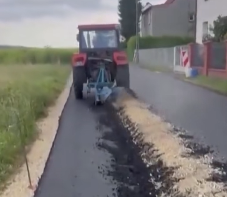 Seo u traktor i preorao 200 metara svežeg asfalta! Napravio štetu od 93.000 evra - a policiji dao neverovatno objašnjenje