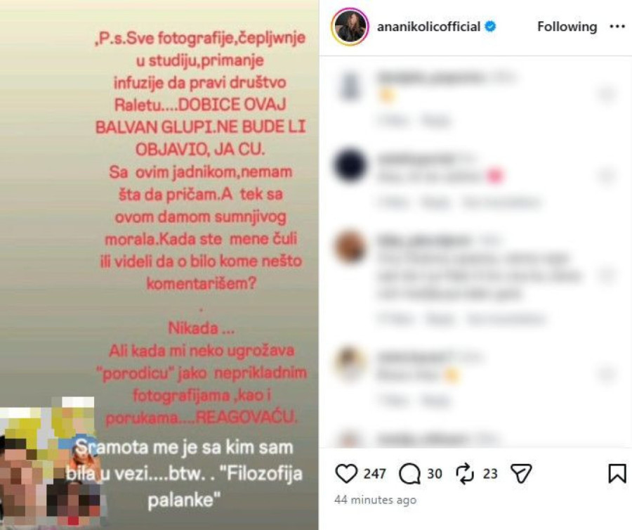 "Lepo sam je zamolila da se smiri!" Ana Nikolić zagrmela na Jelenu - tek Radanovića kako je nazvala (FOTO)