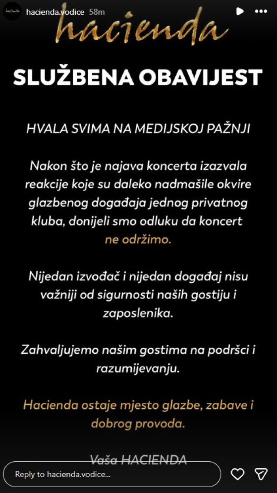 Otkazan Karleušin nastup u Vodicama: Oglasio se klub, pa ovo naveo kao razlog zašto! (FOTO)